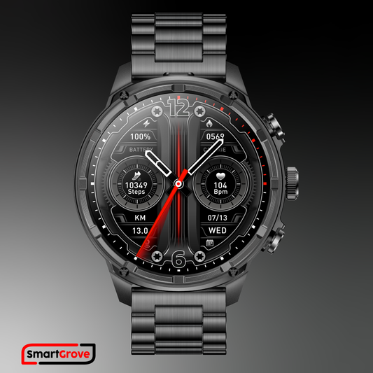 SMARTWATCH MĘSKI ZEGAREK MENU PL WODOODPORNY ROZMOWY PULS CIŚNIENIE AMOLED