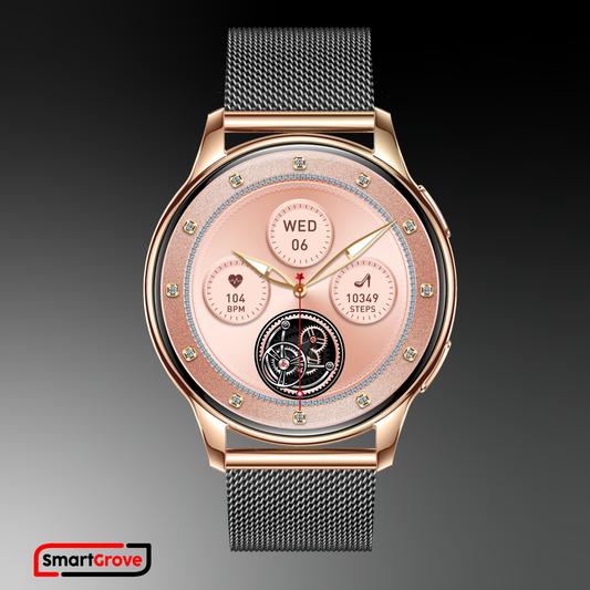 SMARTWATCH DAMSKI ZEGAREK MENU PL ROZMOWY PULS TLEN CIŚNIENIE KROKI