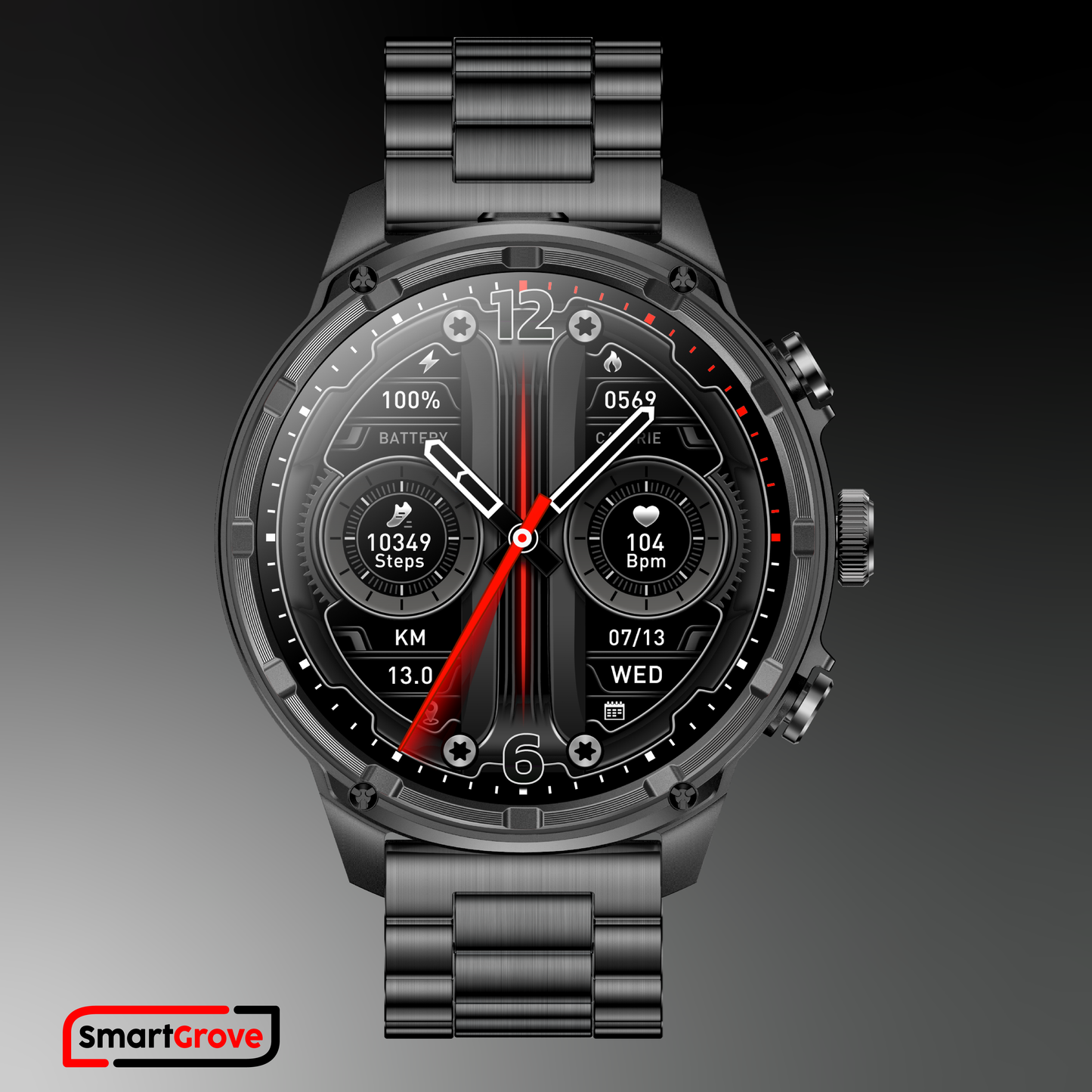 SMARTWATCH MĘSKI ZEGAREK MENU PL WODOODPORNY ROZMOWY PULS CIŚNIENIE AMOLED