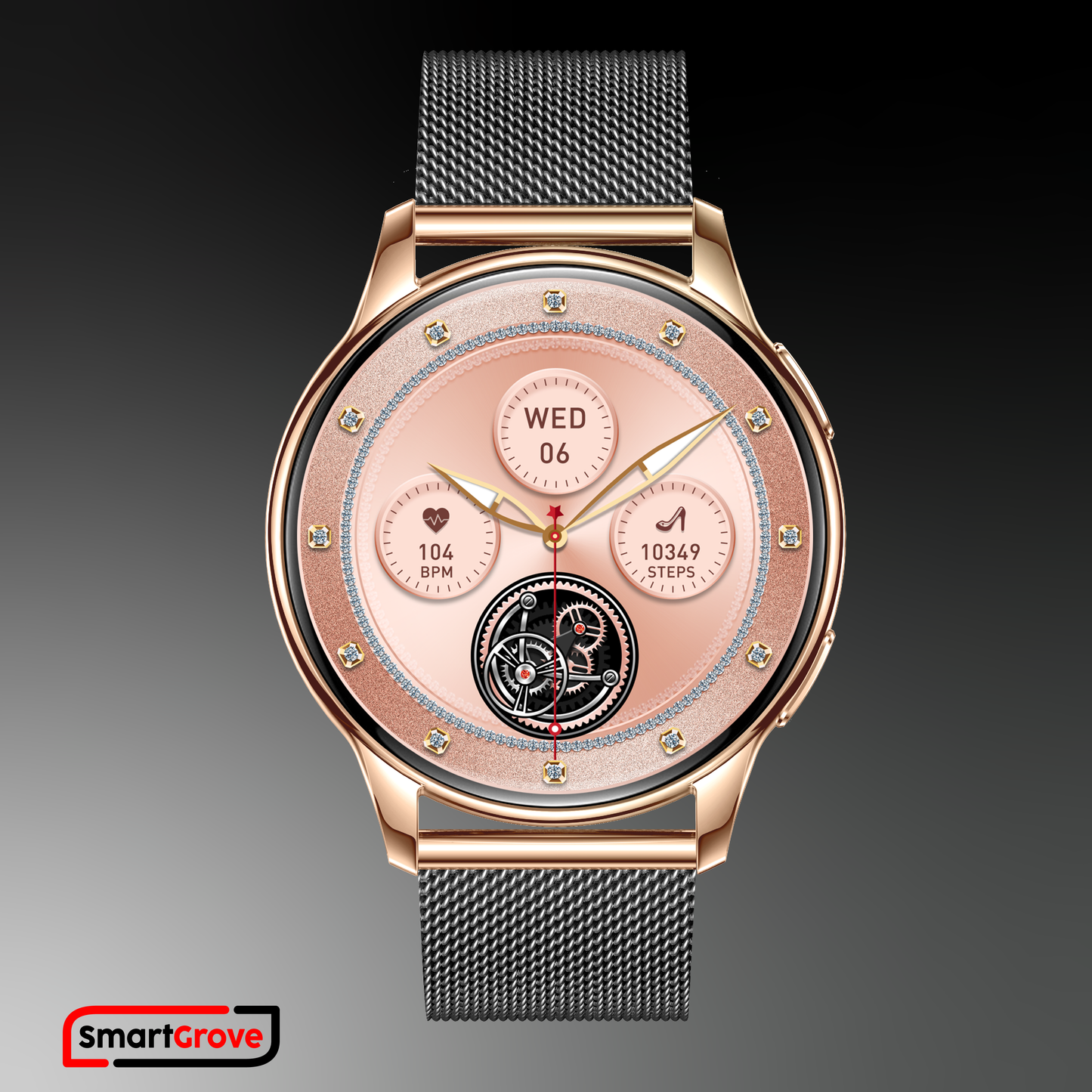 SMARTWATCH DAMSKI ZEGAREK MENU PL ROZMOWY PULS TLEN CIŚNIENIE KROKI