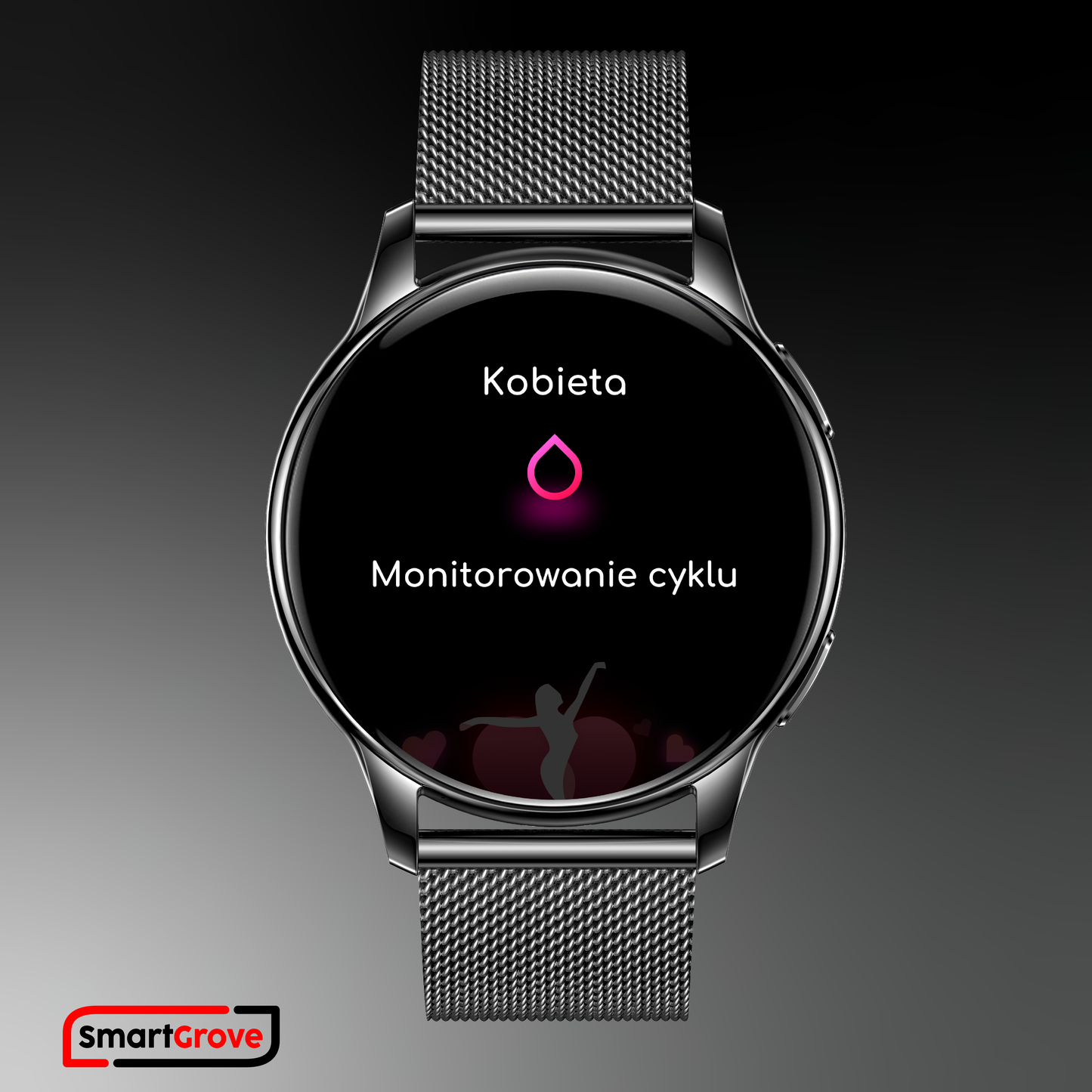 SMARTWATCH DAMSKI ZEGAREK MENU PL ROZMOWY PULS TLEN CIŚNIENIE KROKI