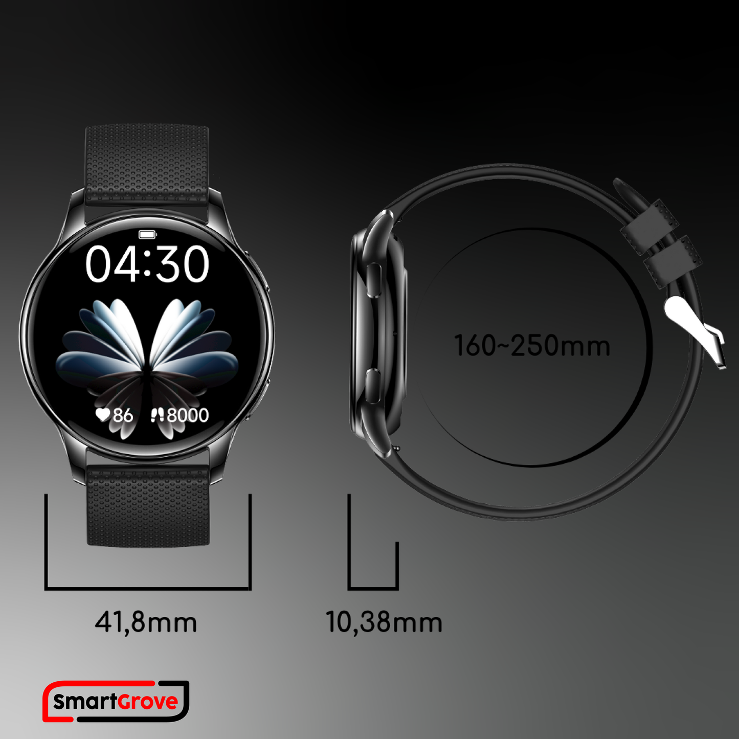 SMARTWATCH DAMSKI ZEGAREK MENU PL ROZMOWY PULS TLEN CIŚNIENIE KROKI