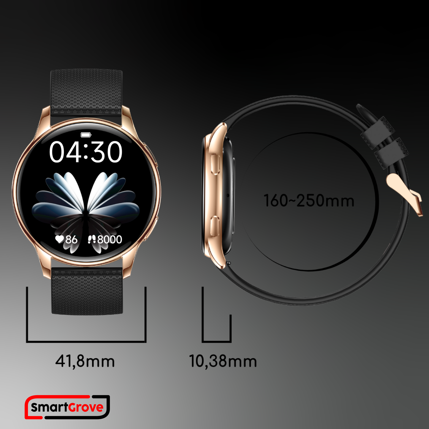 SMARTWATCH DAMSKI ZEGAREK MENU PL ROZMOWY PULS TLEN CIŚNIENIE KROKI