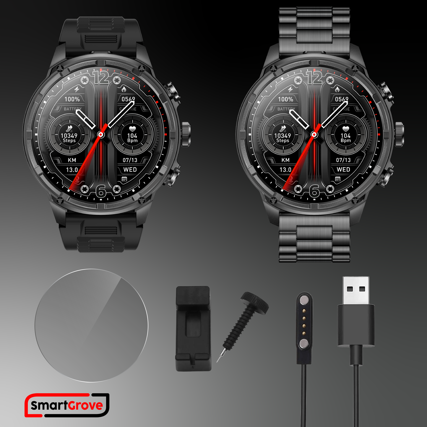 SMARTWATCH MĘSKI ZEGAREK MENU PL WODOODPORNY ROZMOWY PULS CIŚNIENIE AMOLED